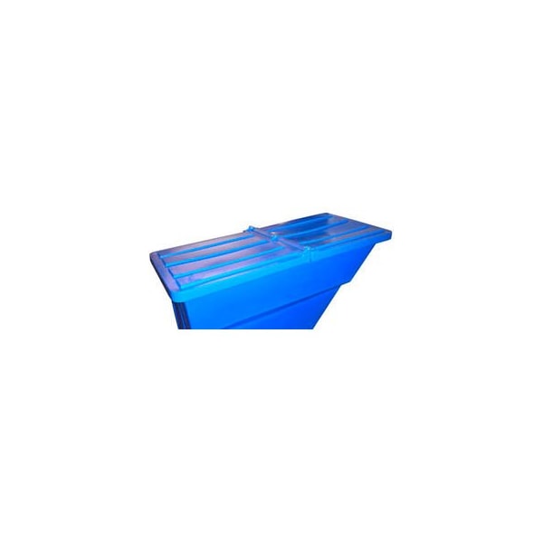 Hinged Lid for 1-7/10 Cu. Yd., Plastic Self-Dumping Hopper, Blue